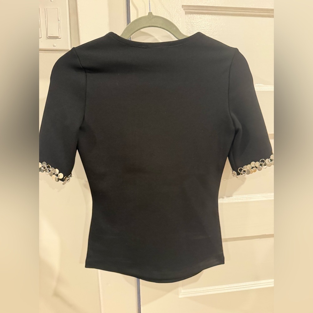 Phillip Lim Black Embellished Sleeve Top - Picture 5 of 6